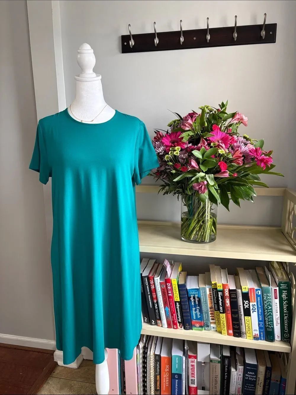 J. Jill Wearever Collection Teal Shift Dress